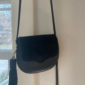 Rebecca Minkoff Suki Black Leather Crossbody Saddle Bag